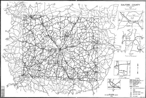 1949 Road Map of Guilford County, North Carolina