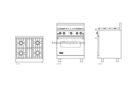 Viking Stove, AutoCAD Block - Free Cad Floor Plans