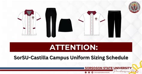 SorSU-Castilla Campus Uniform Sizing Schedule – SORSOGON STATE UNIVERSITY