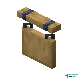 Oak Hanging Sign | How to craft oak hanging sign in Minecraft ...