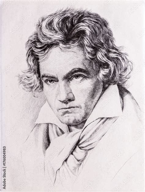 Portrait of Ludwig van Beethoven. Stock Illustration | Adobe Stock