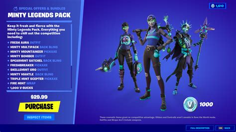 What's In The Fortnite Item Shop Today - November 3, 2021: Minty Legends Pack And More - GameSpot