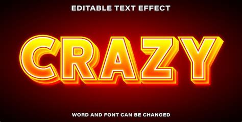 Premium Vector | Crazy text effect style