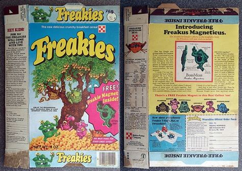 Vintage Ralston Freakies Cereal Box 2nd Ver. Magnet | Freakies cereal, Childhood memories, The ...