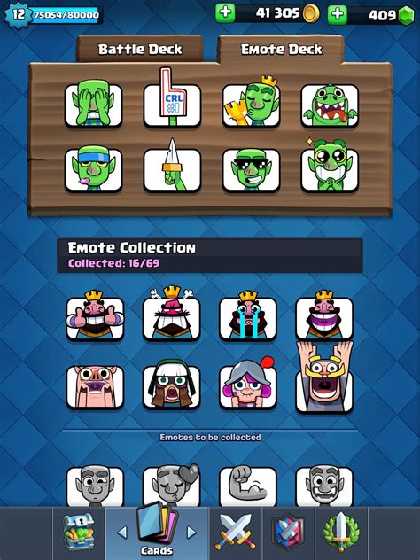 Got an all green emote deck INCLUDING THE NEW GOBLIN EMOTE AND BABY DRAGON EMOTE | Clash Royale ...