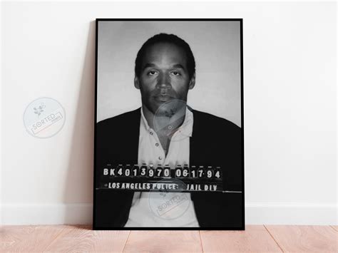 O. J. Simpson Mugshot Poster Celebrity Mugshot Art Prints - Etsy