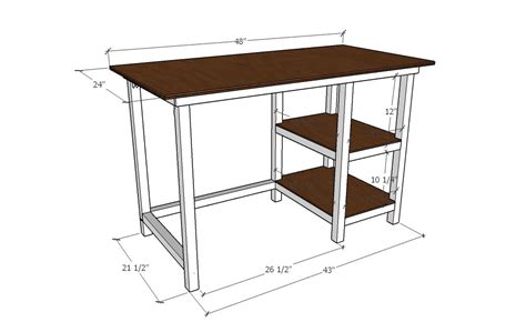 DIY Farmhouse Desk (free building plans) - The Creative Mom | Diy wood ...