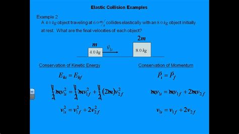 AP Physics Momentum - Elastic Collision Examples - YouTube