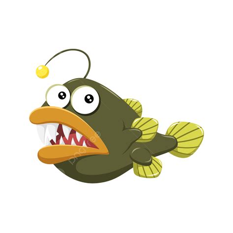 Anglerfish Vector Png Images Cute Anglerfish Anglerfish Bony Fish | The ...