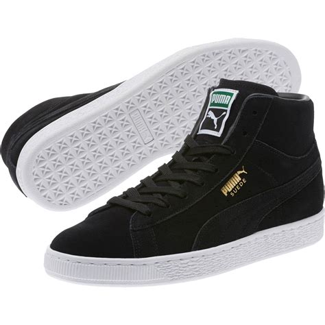 PUMA Suede Classic Mid Sneakers in Black for Men - Lyst