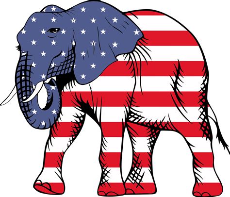 Clipart - Patriotic Elephant