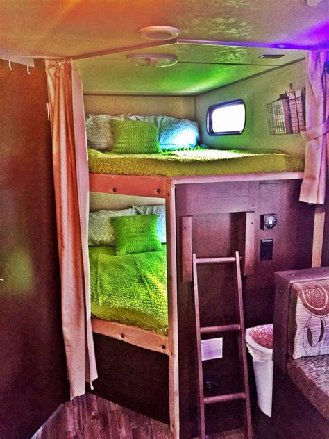 Double bunk beds in our new camper! | Double bunk, Double bunk beds, Camper conversion