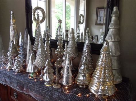 Mercury Glass Christmas Trees | Trees & topiary | Mercury glass ...