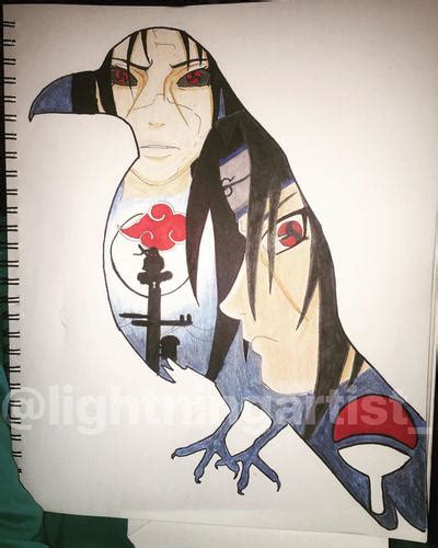 Itachi Silhouette Drawing by ObitoKakashi24 on DeviantArt