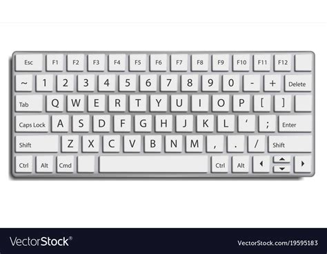 Desktop keyboard classic top view modern Vector Image