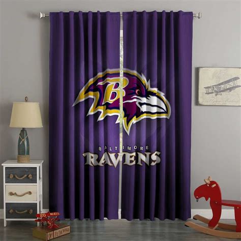 3D Printed Baltimore Ravens Style Custom Living Room Curtains # ...