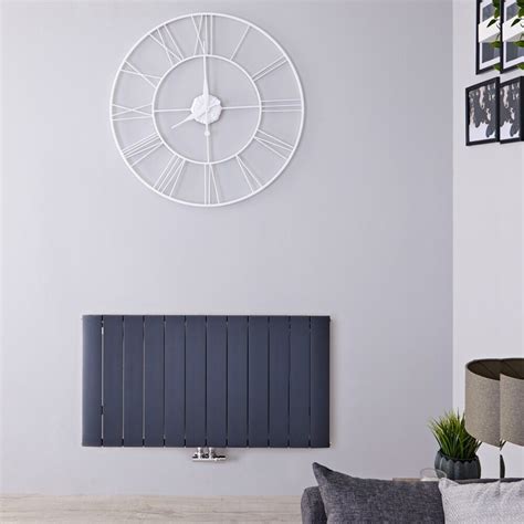 Aurora - Anthracite Aluminum Horizontal Designer Radiator - 23.5" x 44.75"