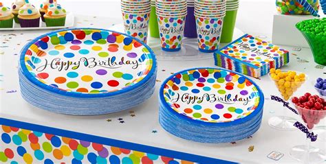 Rainbow Dot Party Supplies -Rainbow Adult Birthday Party Decorations ...