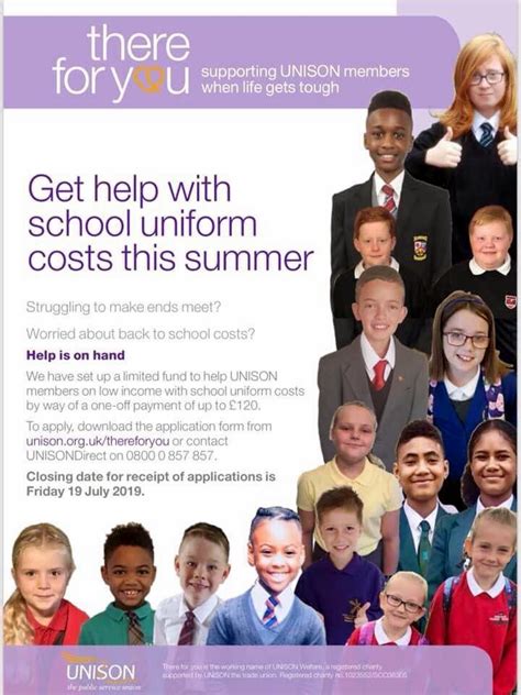 John's Labour blog: UNISON School Uniform Grant 2019 - up to £120 per family