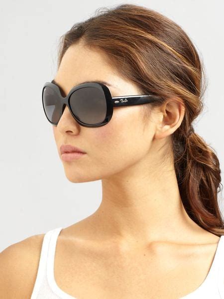 Ray-ban Vintage Oversized Round Jackie Ohh Sunglasses in Black | Lyst