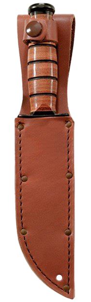 KA-BAR: Full-Size Plain Brown Leather Sheath