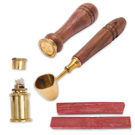 Antique-Style Wax Seal Kit in Wooden Box | BUDK.com - Knives & Swords At The Lowest Prices!