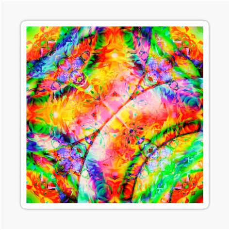 "Floral Fractal Stained Glass Mandalas" Sticker for Sale by ...