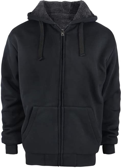 Gary Com Heavyweight Sherpa Hoodies for Men, Thick Fleece Lined Full Zip Up Winter Warm ...