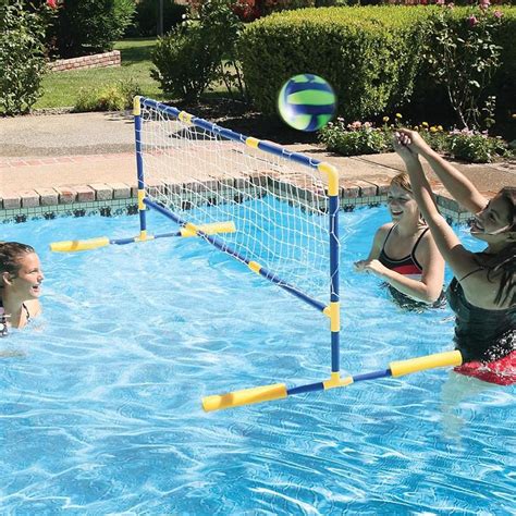 Poolmaster Multi Swimming Pool Volleyball Set Lowes.com in 2021 | Water volleyball, Volleyball ...