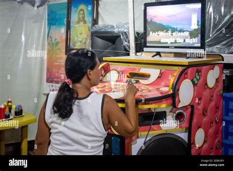 Karaoke at the Philippines, Siargao Island Carinderia Stock Photo - Alamy