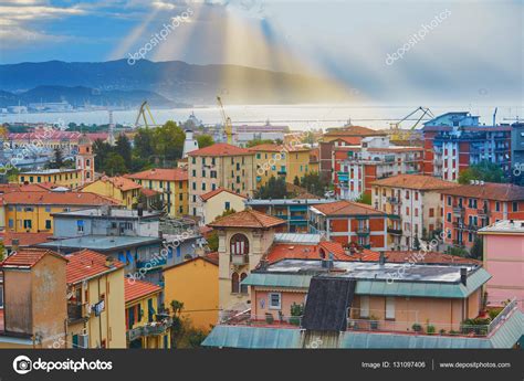 Scenic aerial view of La Spezia at sunrise Stock Photo by ©encrier ...