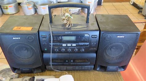 Qty 2 Sony Portable Stereo Systems & Adding Machine - Oahu Auctions