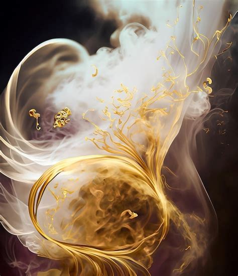 Premium AI Image | Gold smoke effect