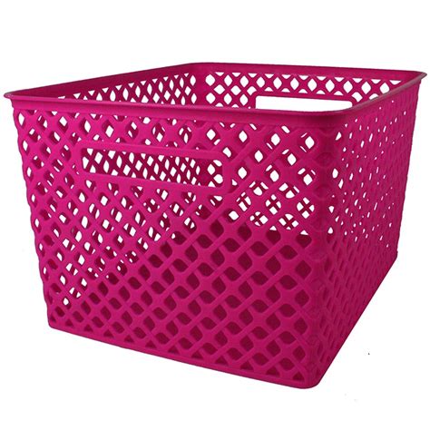 Woven Basket, Large, Hot Pink - ROM74207 | Romanoff Products | Storage