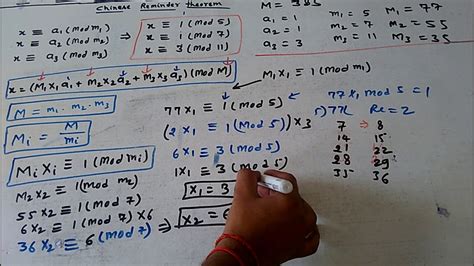 Chinese Remainder Theorem - 2 (Solve Example) Cryptography and Network security in Hindi. - YouTube