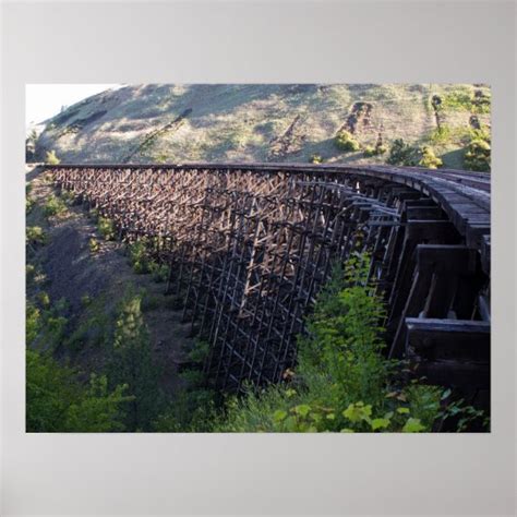 Dawn Sun, Bridge 22, Camas Prairie Railroad Poster | Zazzle.com