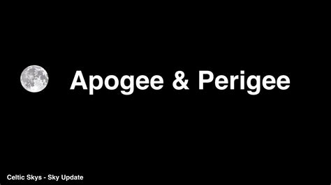 Lunar Apogee and Perigee - YouTube