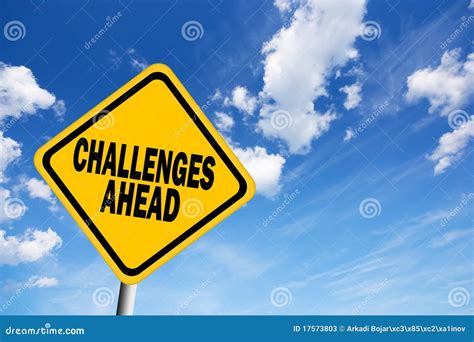 Challenges Ahead Sign Stock Photo | CartoonDealer.com #47338086