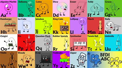 BFDI Alphabet Poster by Windowisback on DeviantArt