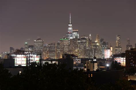 New York City, Lower Manhattan, Financial District at Night, USA ...