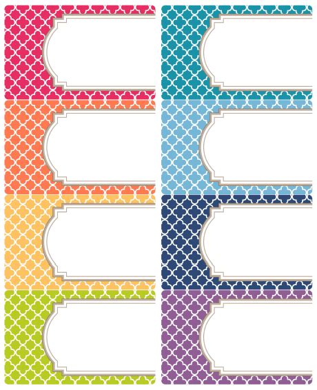 Free Editable Quatrefoil Labels | Fab N' Free