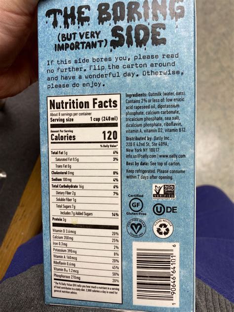 Oat Milk Nutrition Facts: Everything You Need To Know – Happy nourish hub