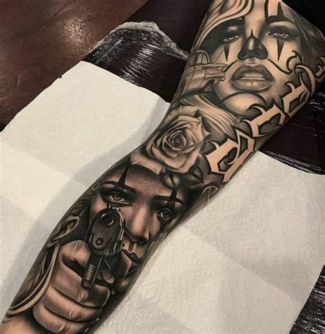 Pin by Marcos Hudson on vê | Chicano tattoos, Gangster tattoos, Chicano tattoos sleeve