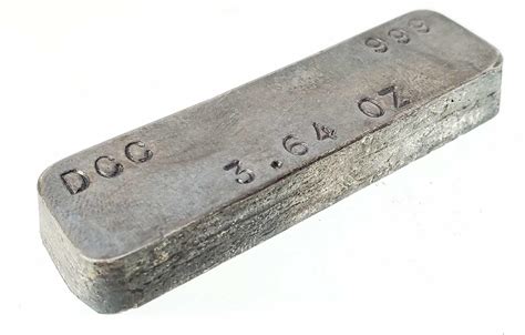 Lot - 3.64 oz .999 Dcc Silver Ingot Bar