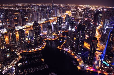 Night view from The Torch - Dubai Marina - Dubai Blog | Mitzie Mee