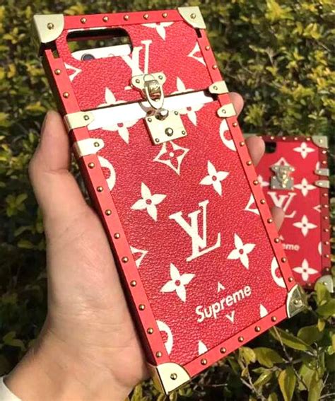 LV x Supreme Red Metal Two Piece Trunk Case - Dopephonecases Cute Phone Cases, Iphone Phone ...