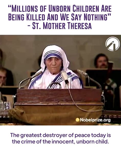 Students for Life of America on Twitter: "Mother Teresa used her Nobel ...