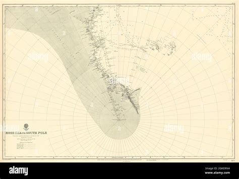 Ross Sea-South Pole Antarctica Victoria Land ADMIRALTY sea chart 1901 (1947) map Stock Photo - Alamy