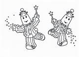 Magic Bananas in Pyjamas Coloring Page  Free Printable Pages sketch template