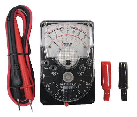 TRIPLETT Volt/Ohm Meter, Max. AC Volts 1,200 V, Max. DC Volts 1,200 V ...